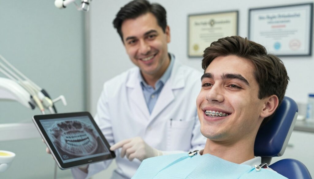 underbite correction with ceramic braces